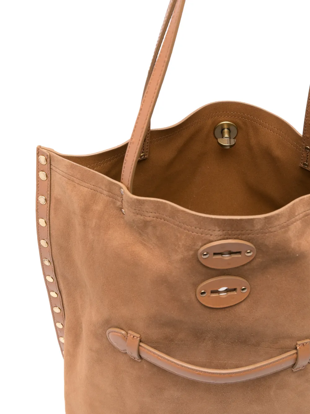 Zanellato A'Spasso shopper met studs Bruin