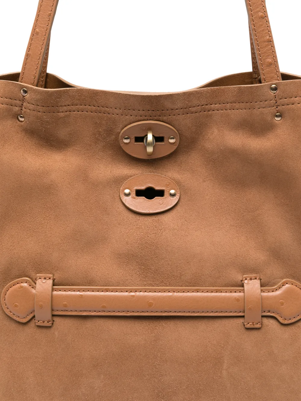 Zanellato A'Spasso shopper met studs Bruin