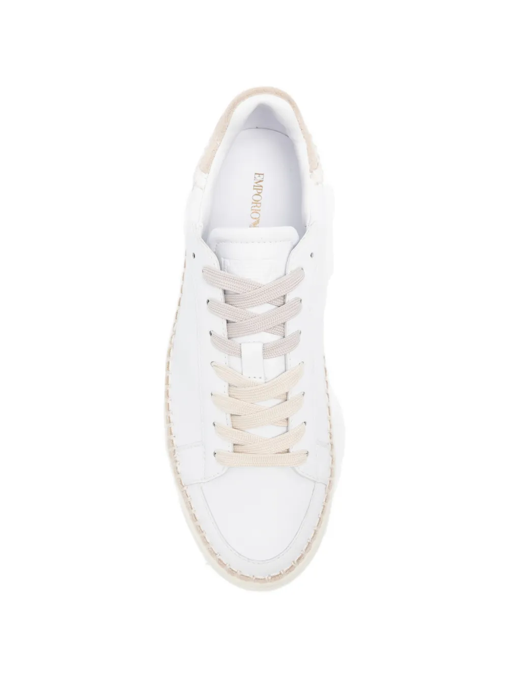 Emporio Armani Sneakers met plateauzool Wit