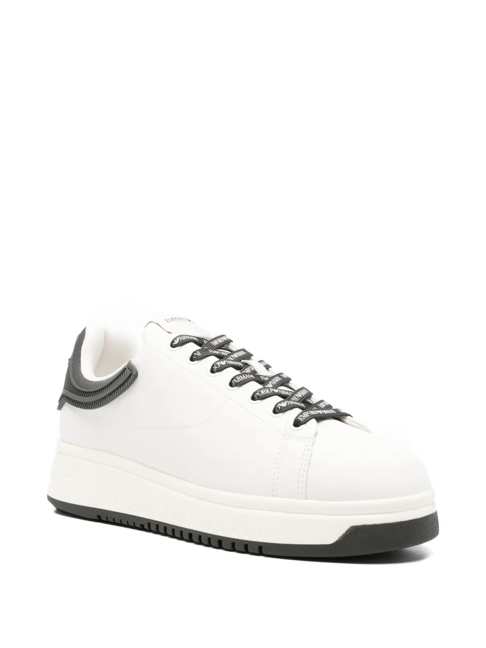 Emporio Armani Sneakers met geribbelde afwerking Wit