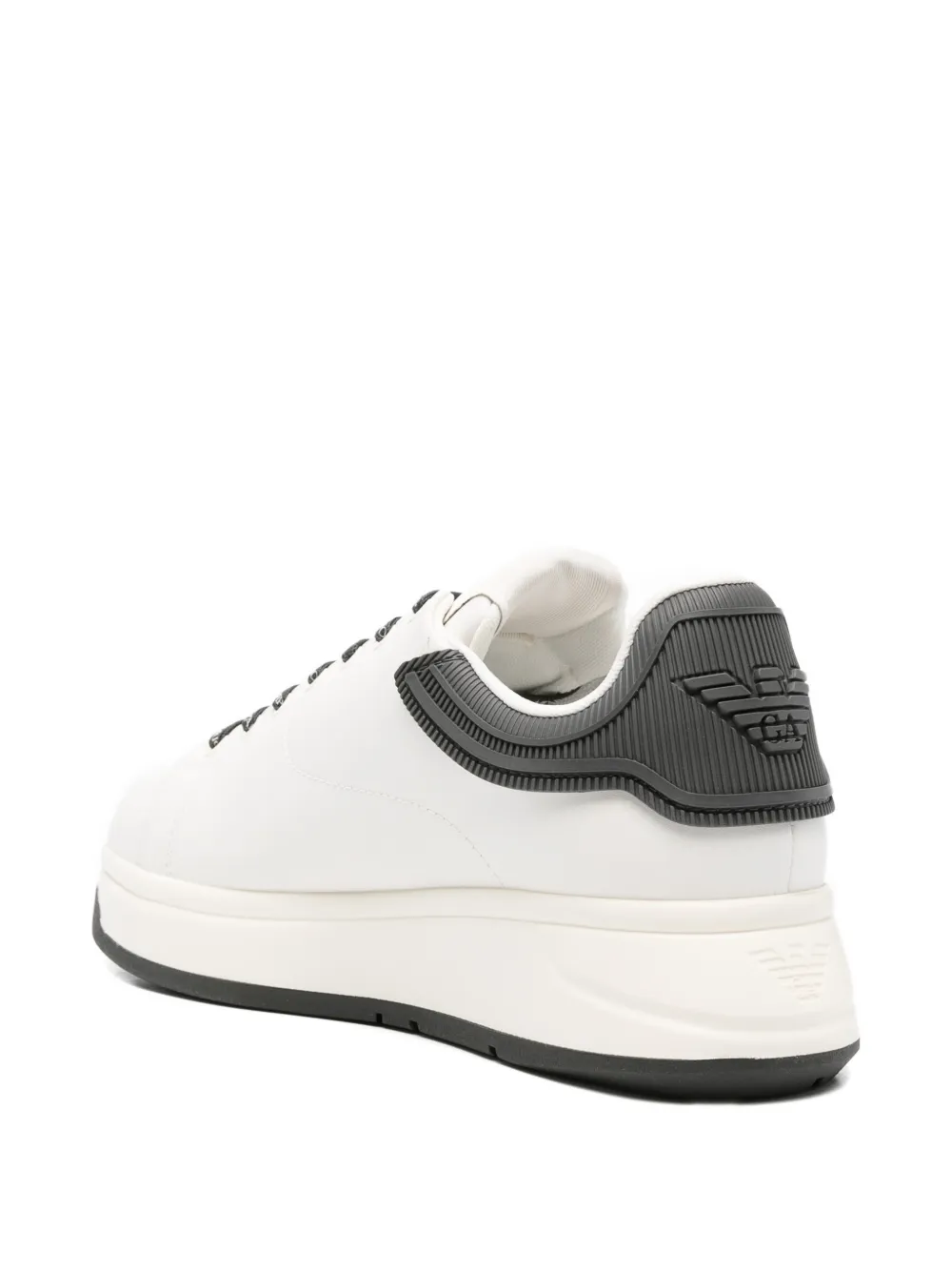 Emporio Armani Sneakers met geribbelde afwerking Wit