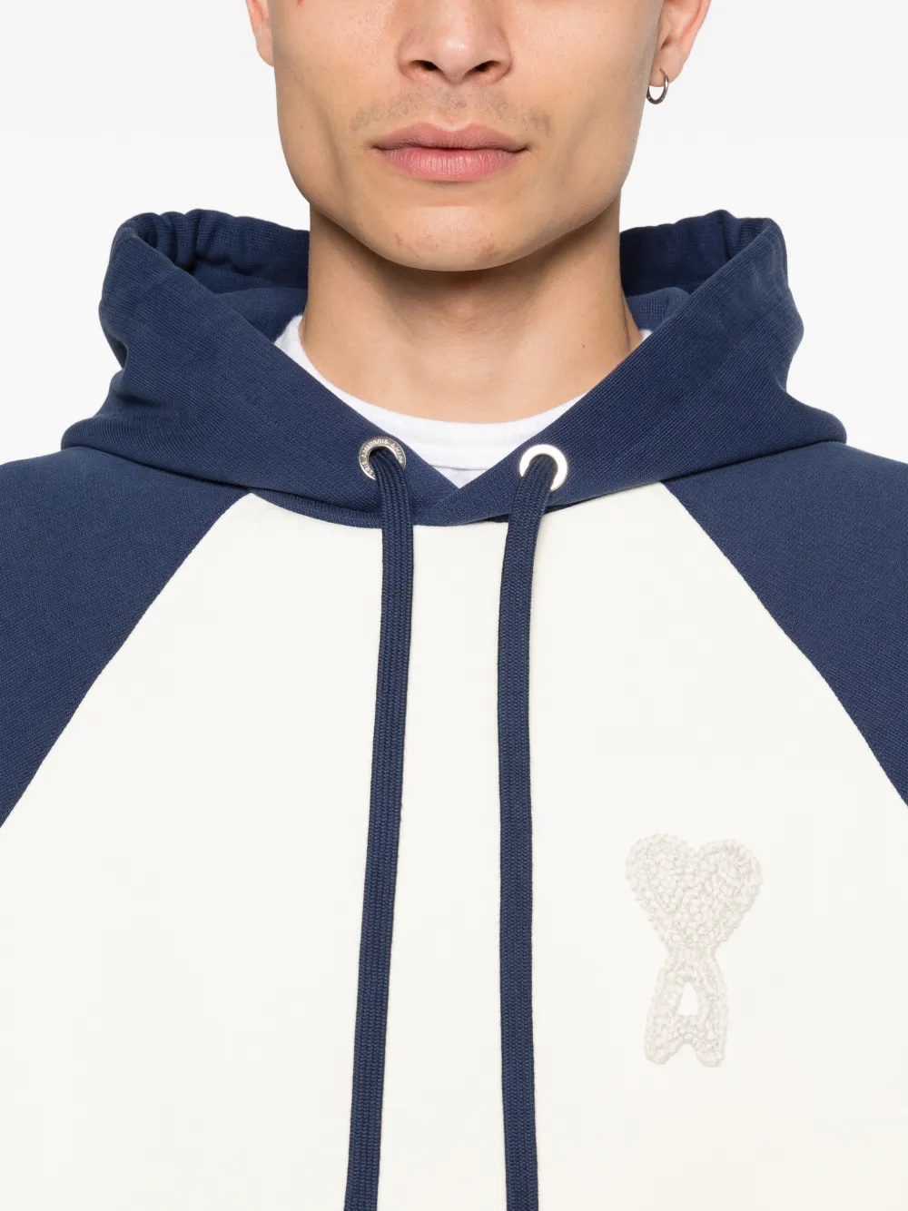 AMI Paris Sweater met capuchon en logo Beige