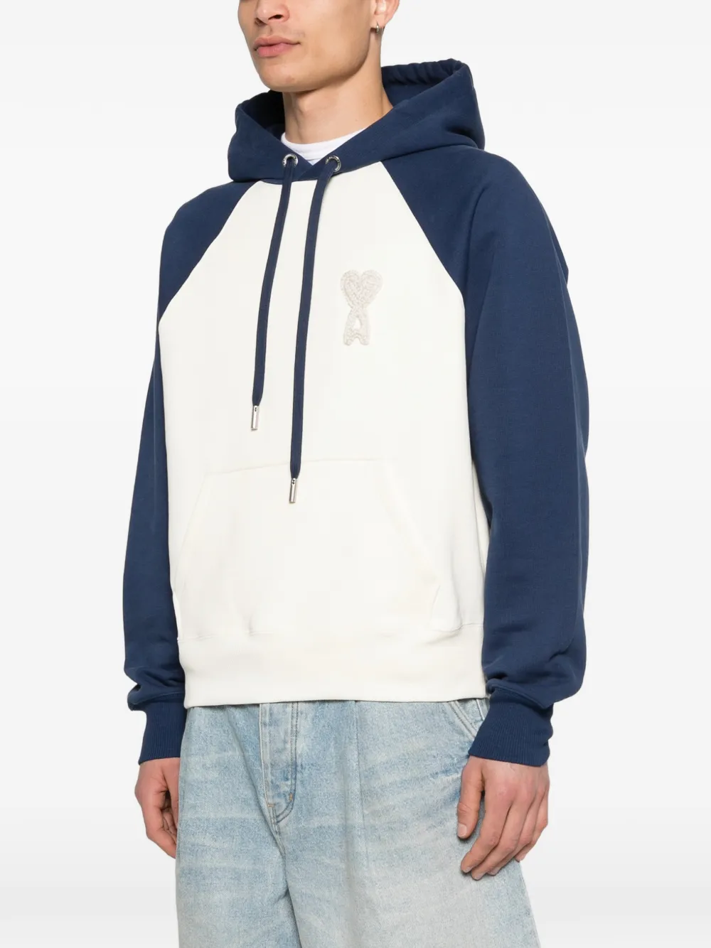 AMI Paris Sweater met capuchon en logo Beige