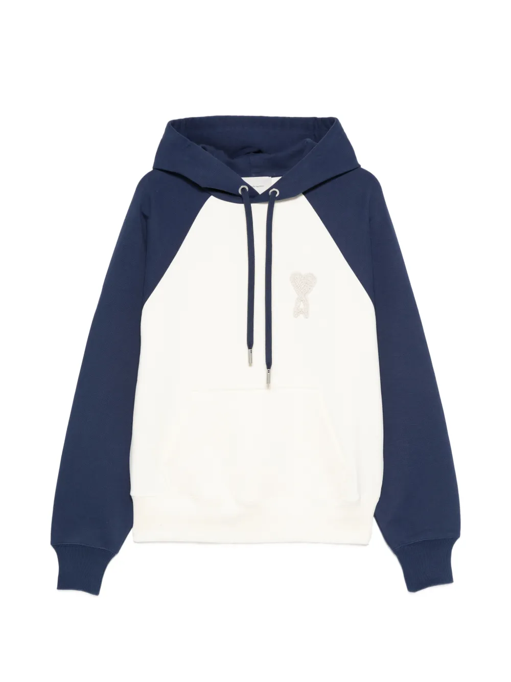 AMI Paris heart logo hooded sweatshirt - Bianco