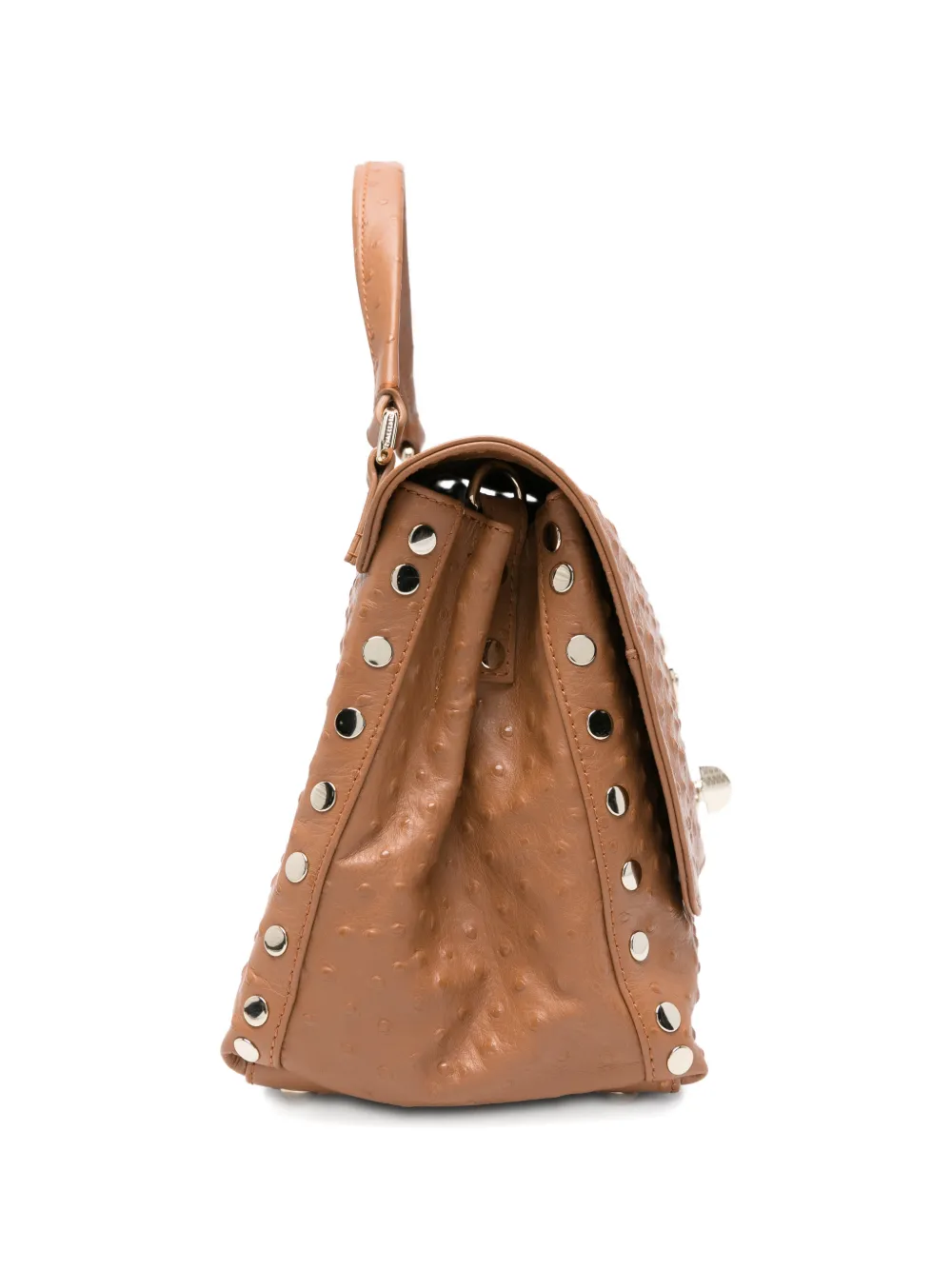 Zanellato Shopper met studs en handvat Bruin
