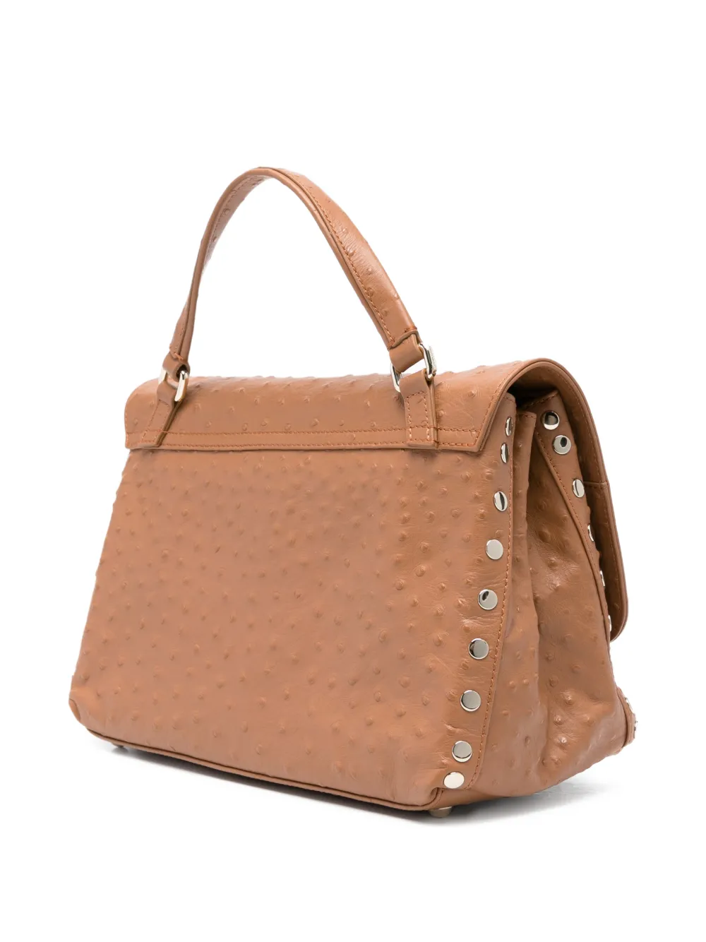 Zanellato Shopper met studs en handvat Bruin