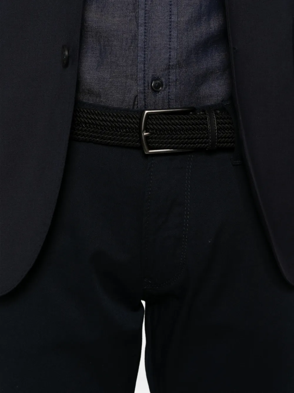 Emporio Armani Broek met logoplakkaat Blauw