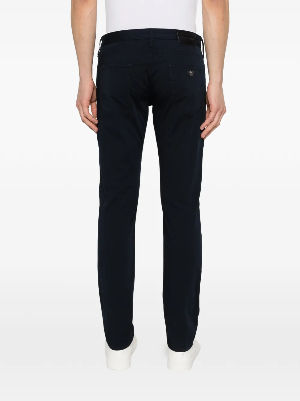 Emporio Armani Broek met logoplakkaat Blauw