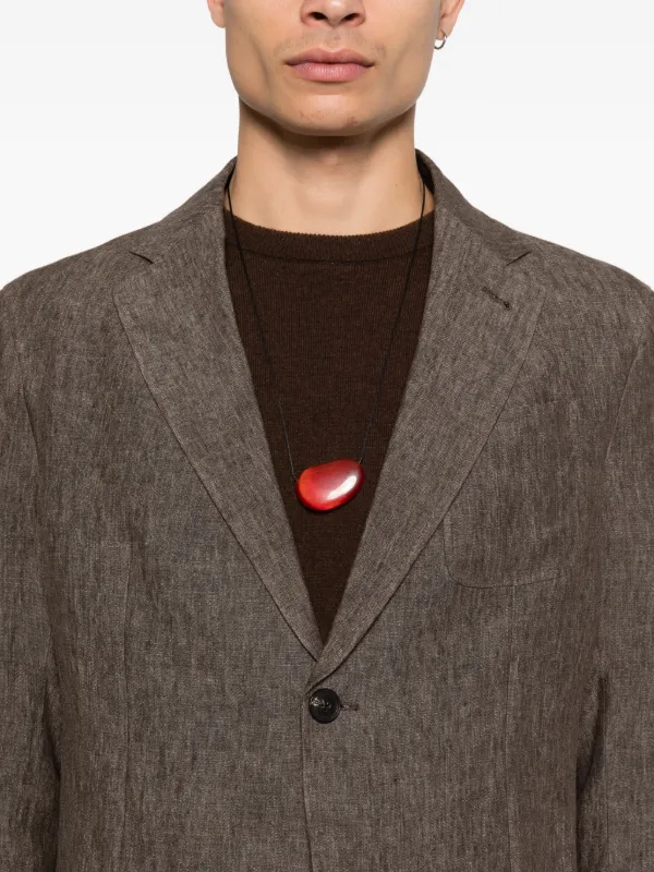 Emporio Armani ボタン ジャケット | ブラウン | FARFETCH JP