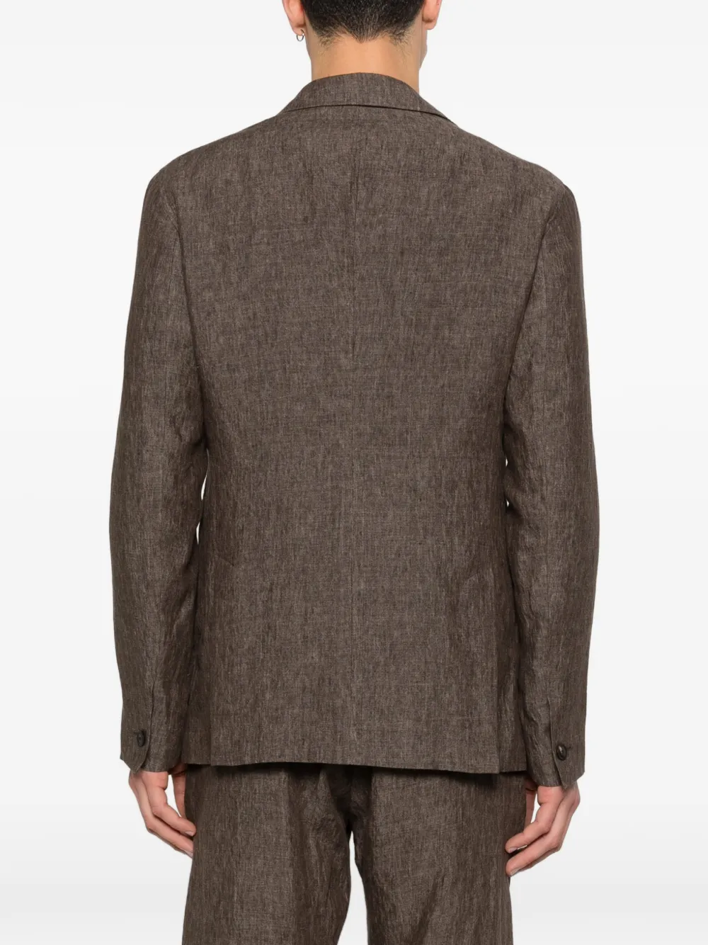 Emporio Armani Blazer met knopen Bruin