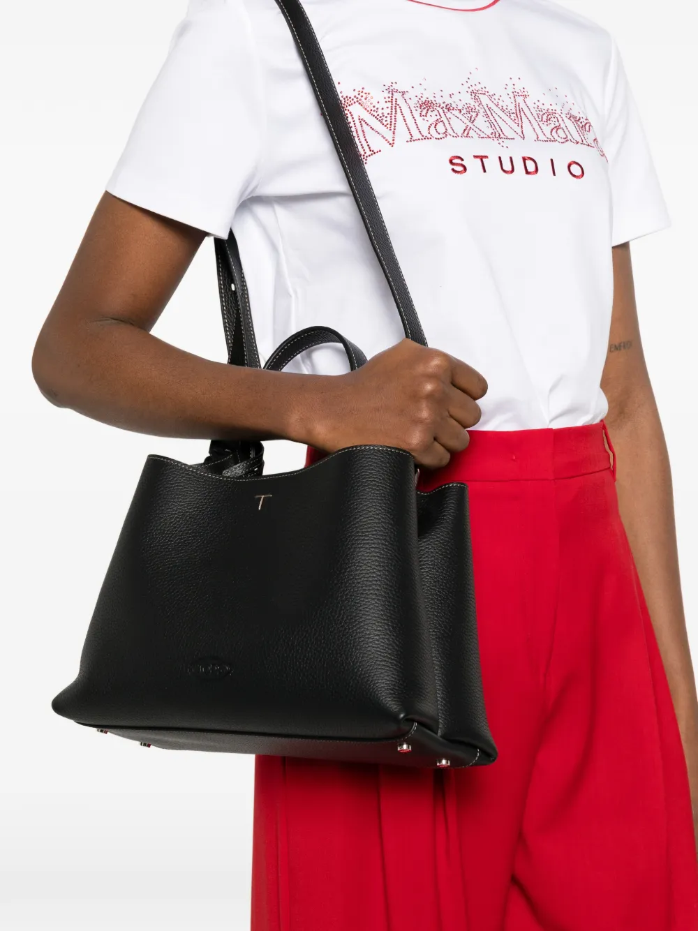 Tod's Shopper met handvat Zwart