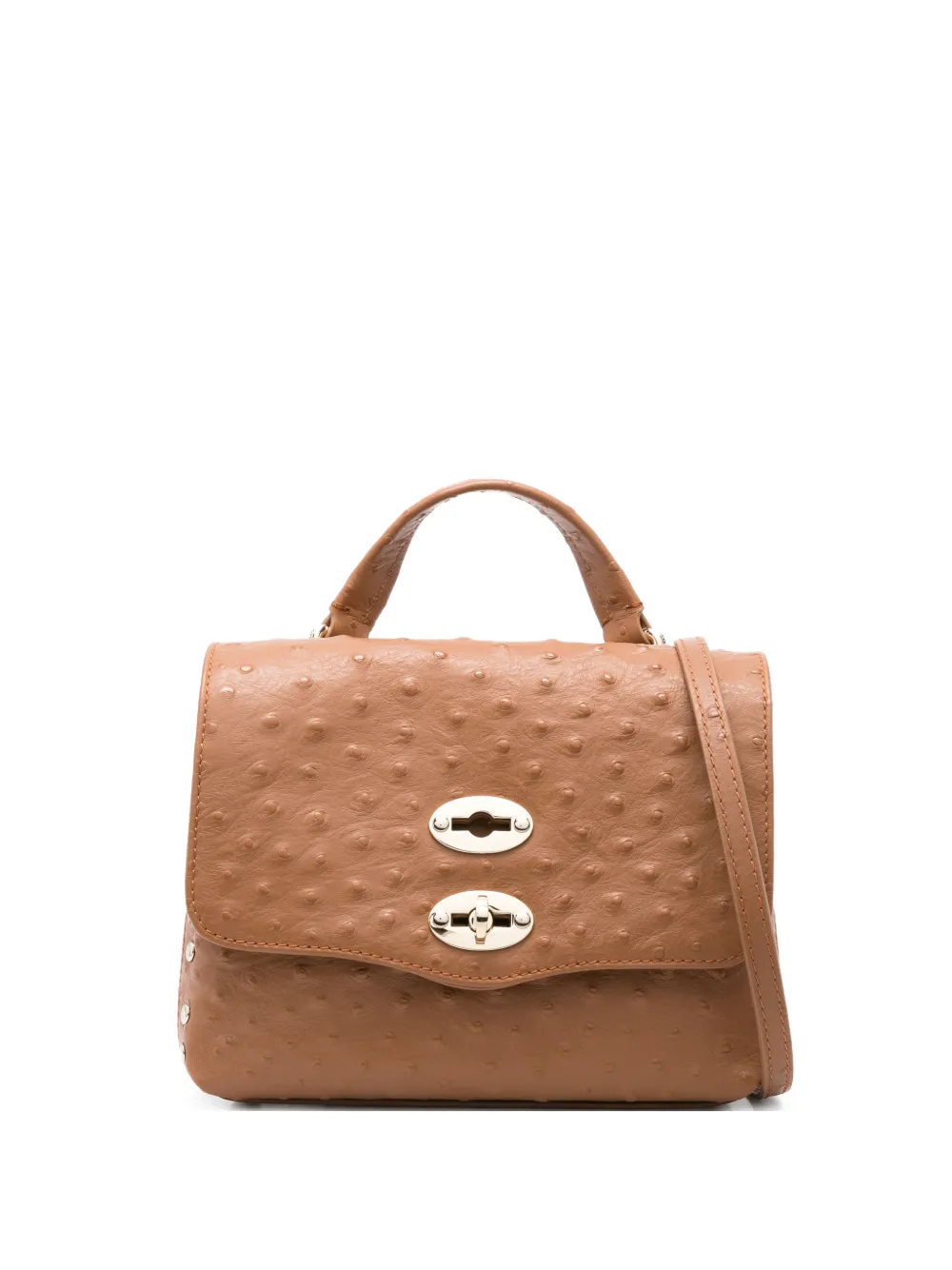 Zanellato Postina baby turnlock studded tote bag - Marrone