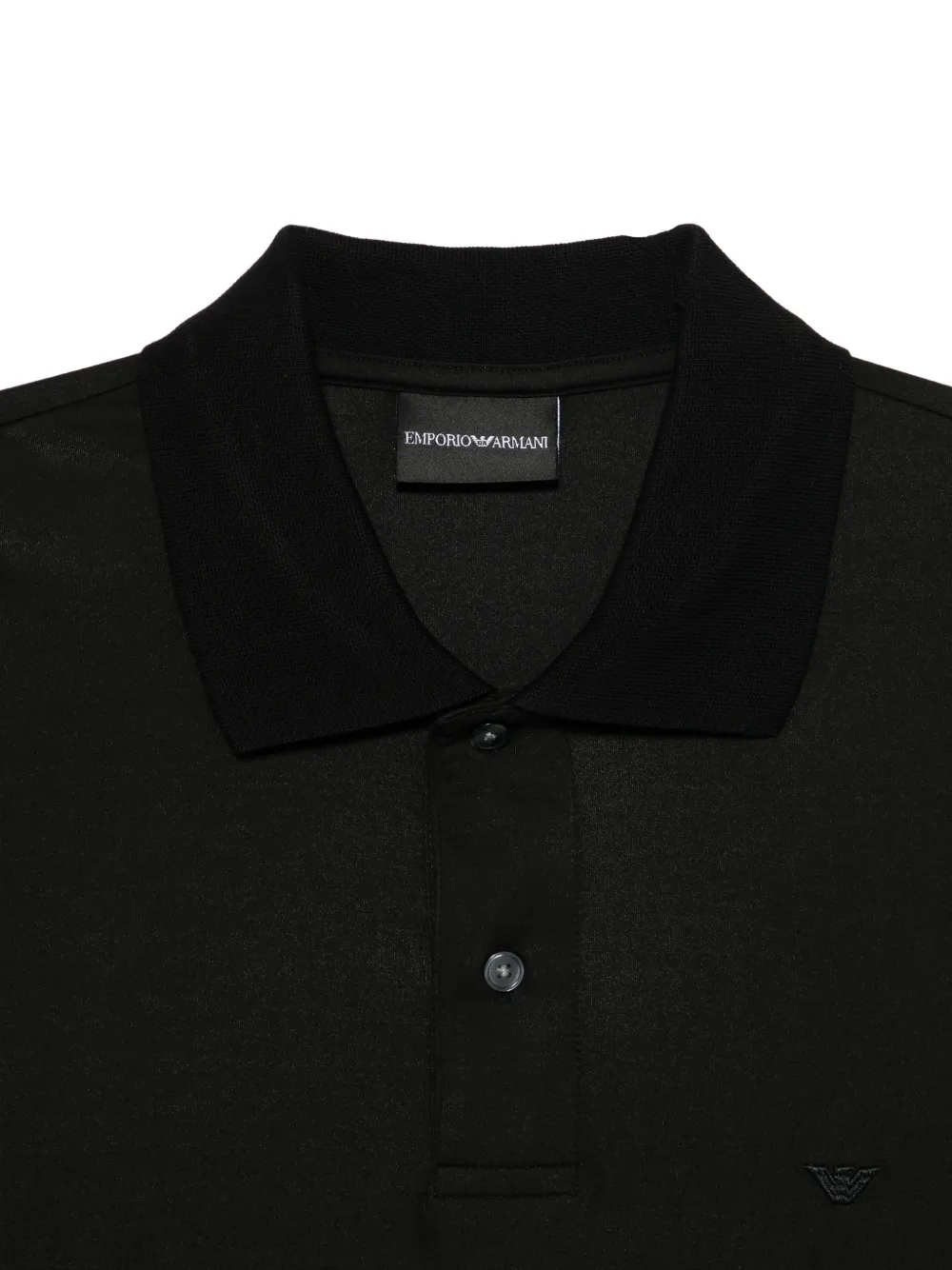 Emporio Armani Poloshirt met knopen Zwart