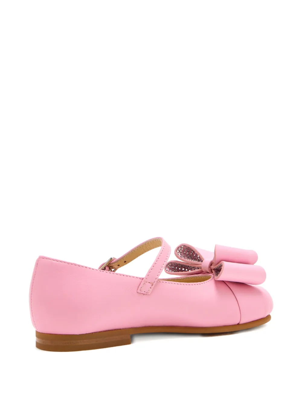 MACH & MACH bow-embellished ballerinas Roze
