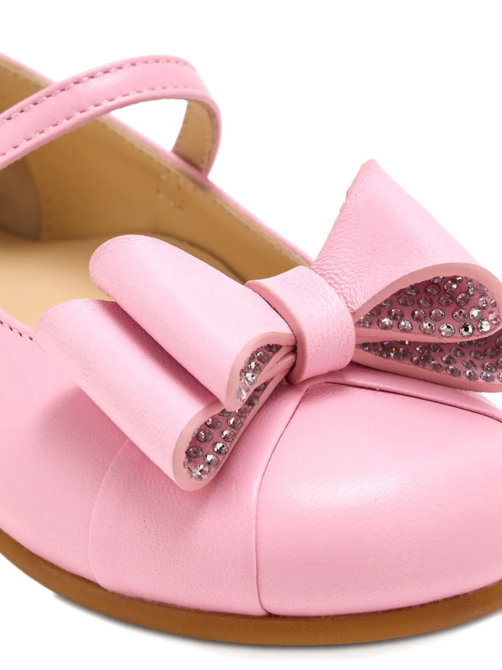 MACH & MACH bow-embellished ballerinas Roze