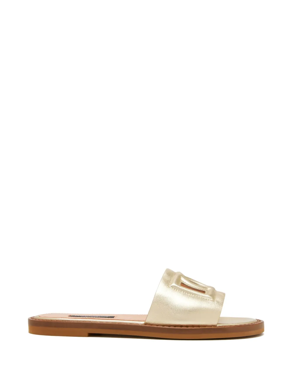 Dolce & Gabbana Kids cut-out logo sandals - Oro