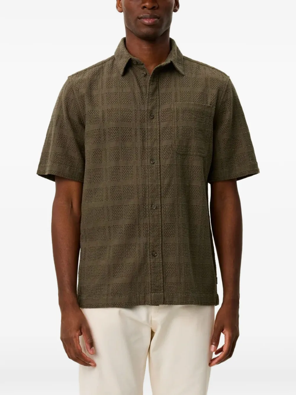  Les Deux Charlie Open-work Shirt - Green 
