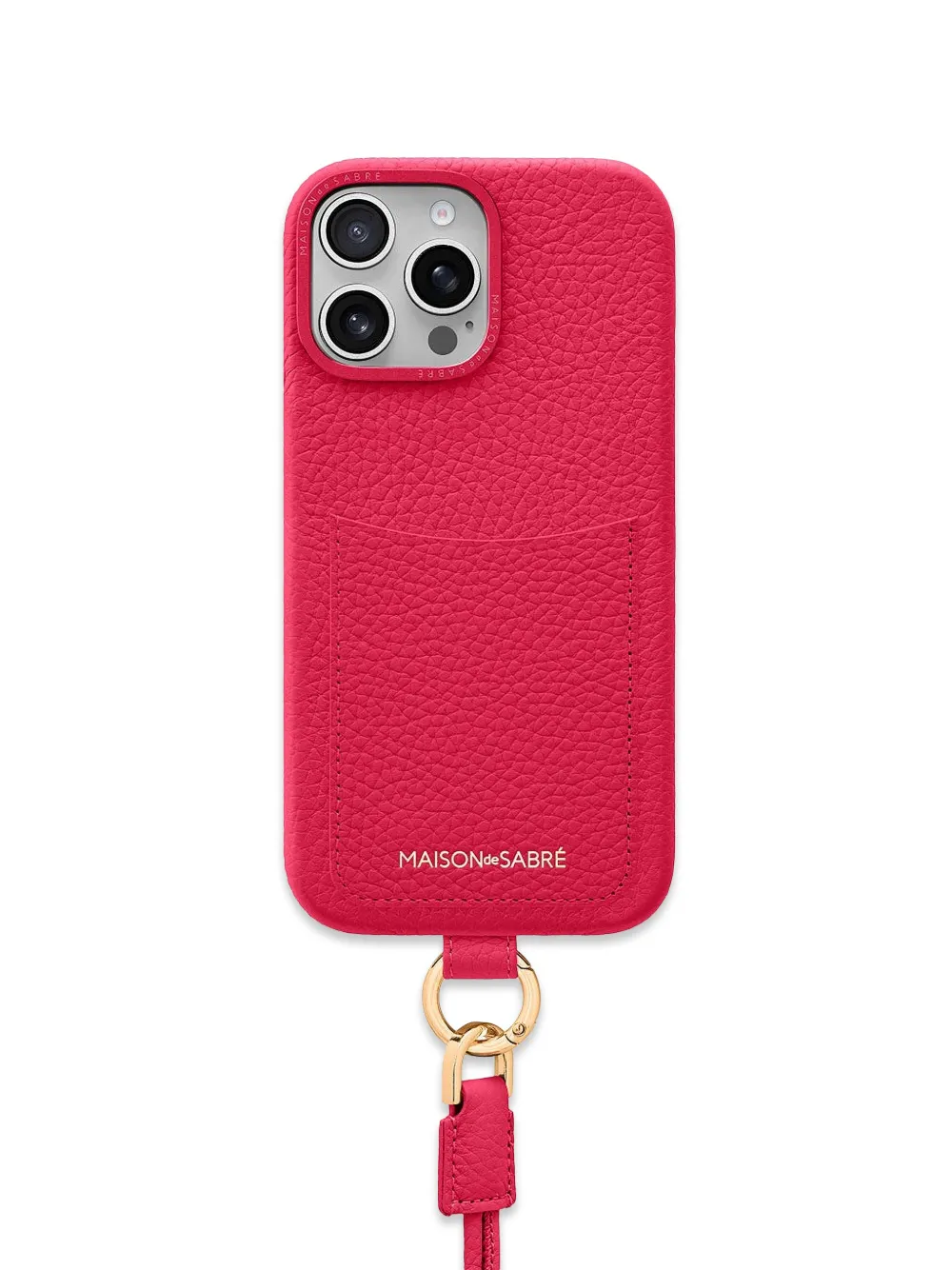  Maison De Sabré Sling Leather Iphone 16 Pro Max Phone Case - Pink 