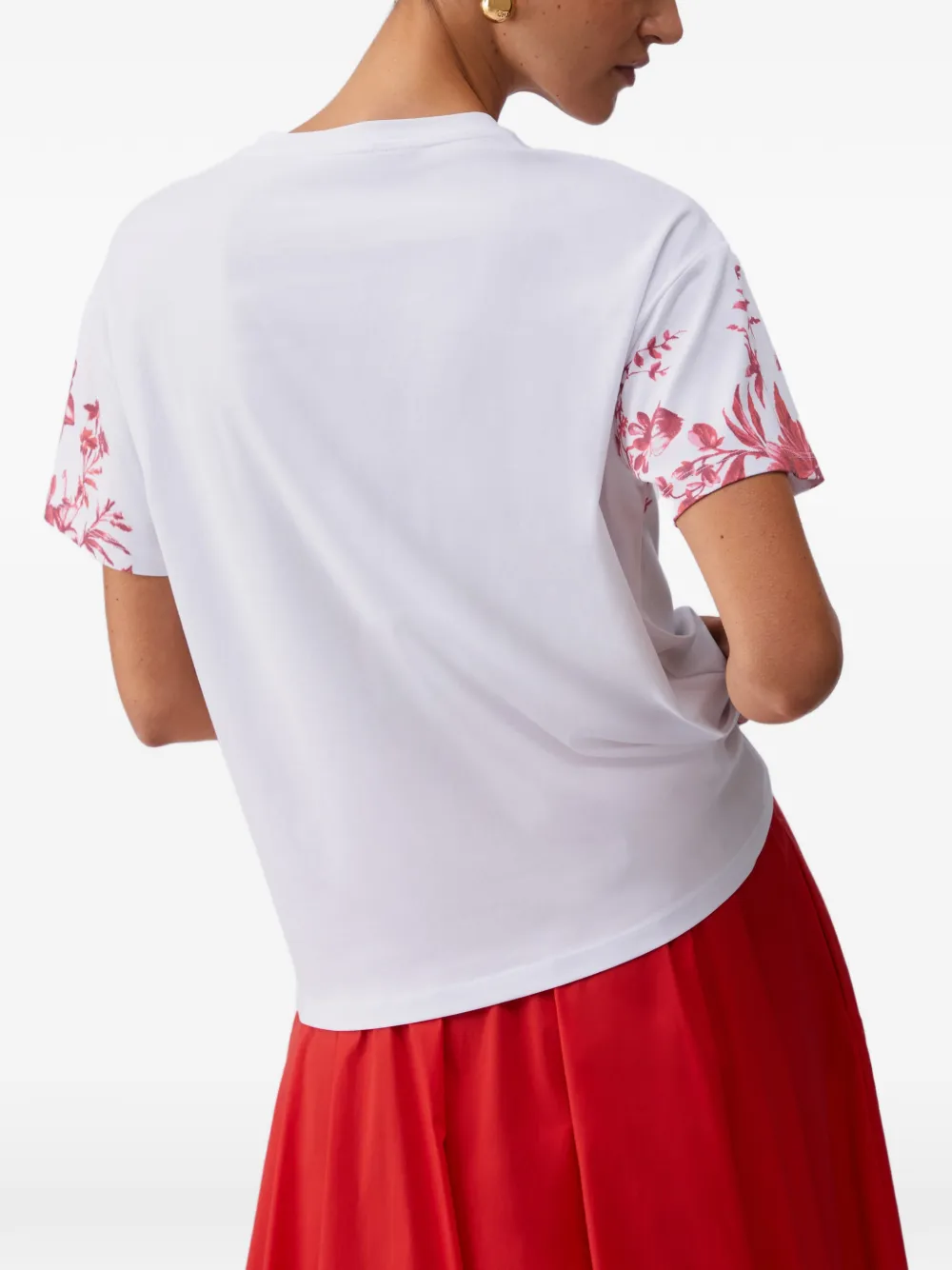 LIU JO T-shirt met print en borduurwerk Wit