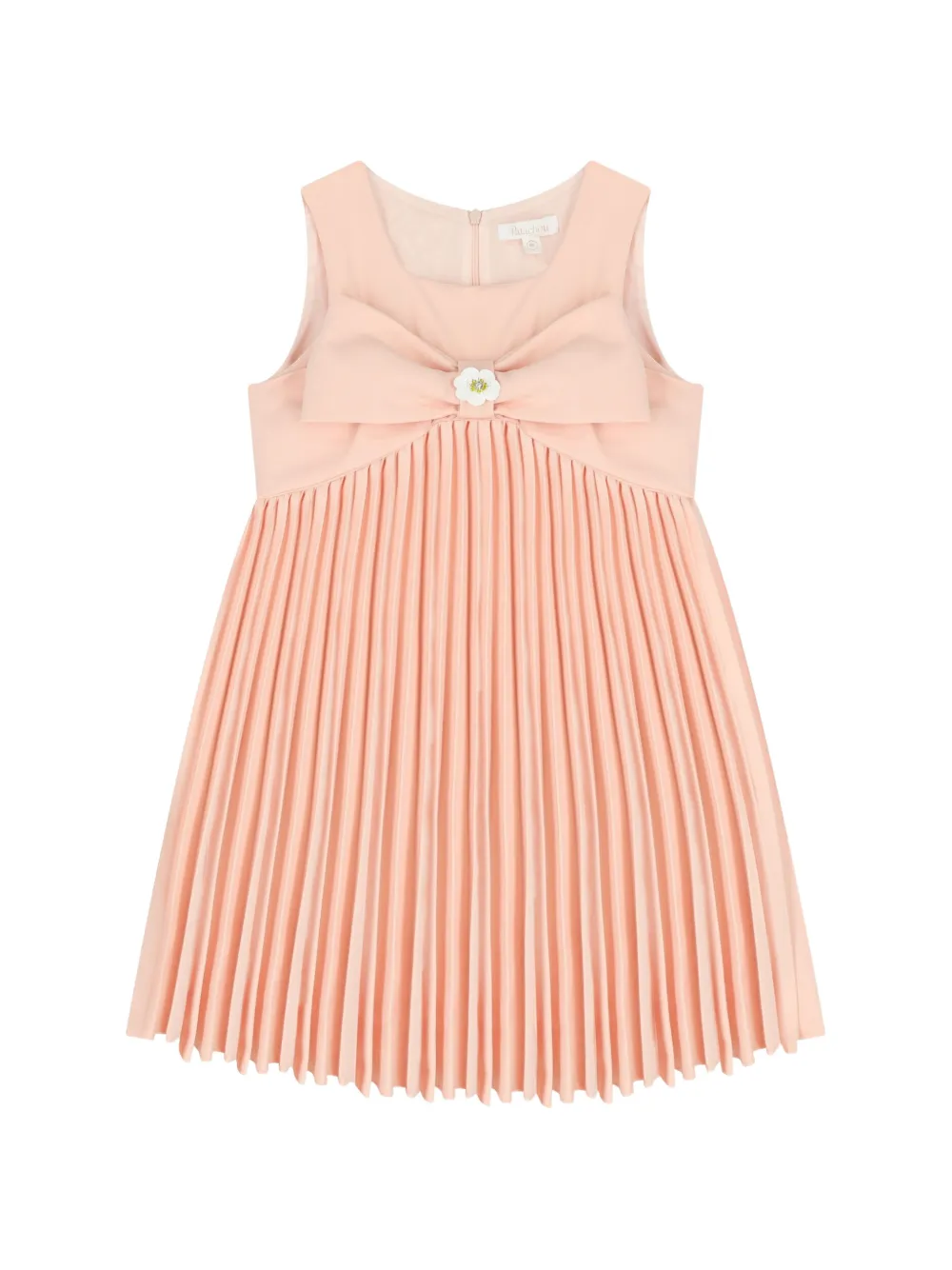 Patachou Abito plissettato con fiocco - Rosa