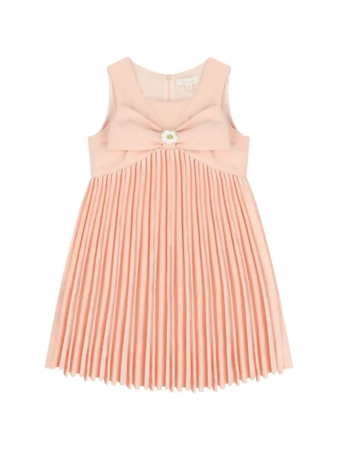 Patachou bow-detail pleated dress