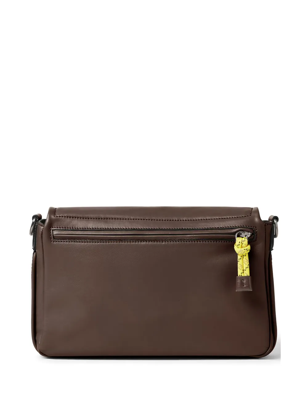 FENDI Flux leather messenger bag - Marrone