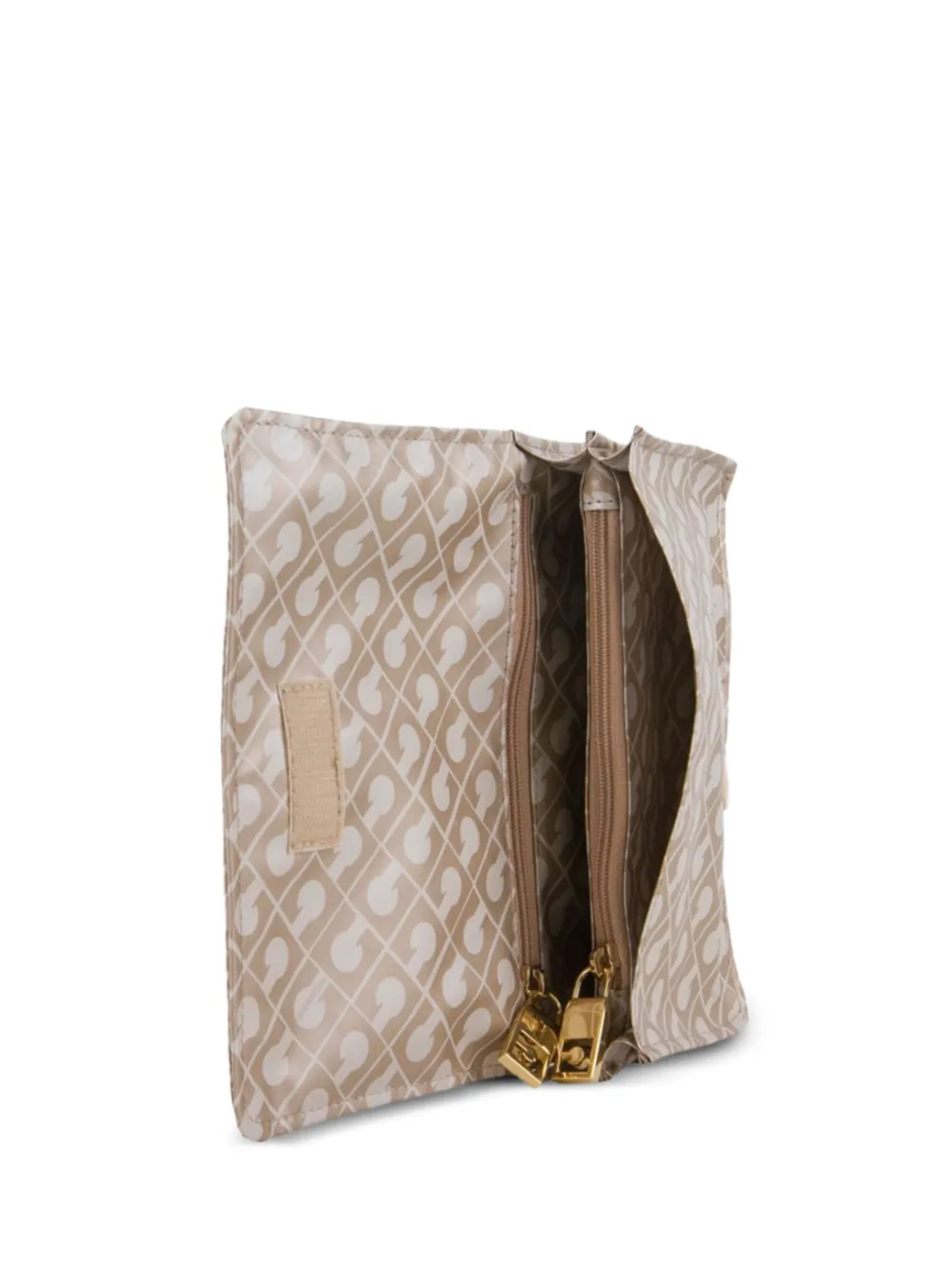 Gherardini monogram-print clutch bag - Toni neutri