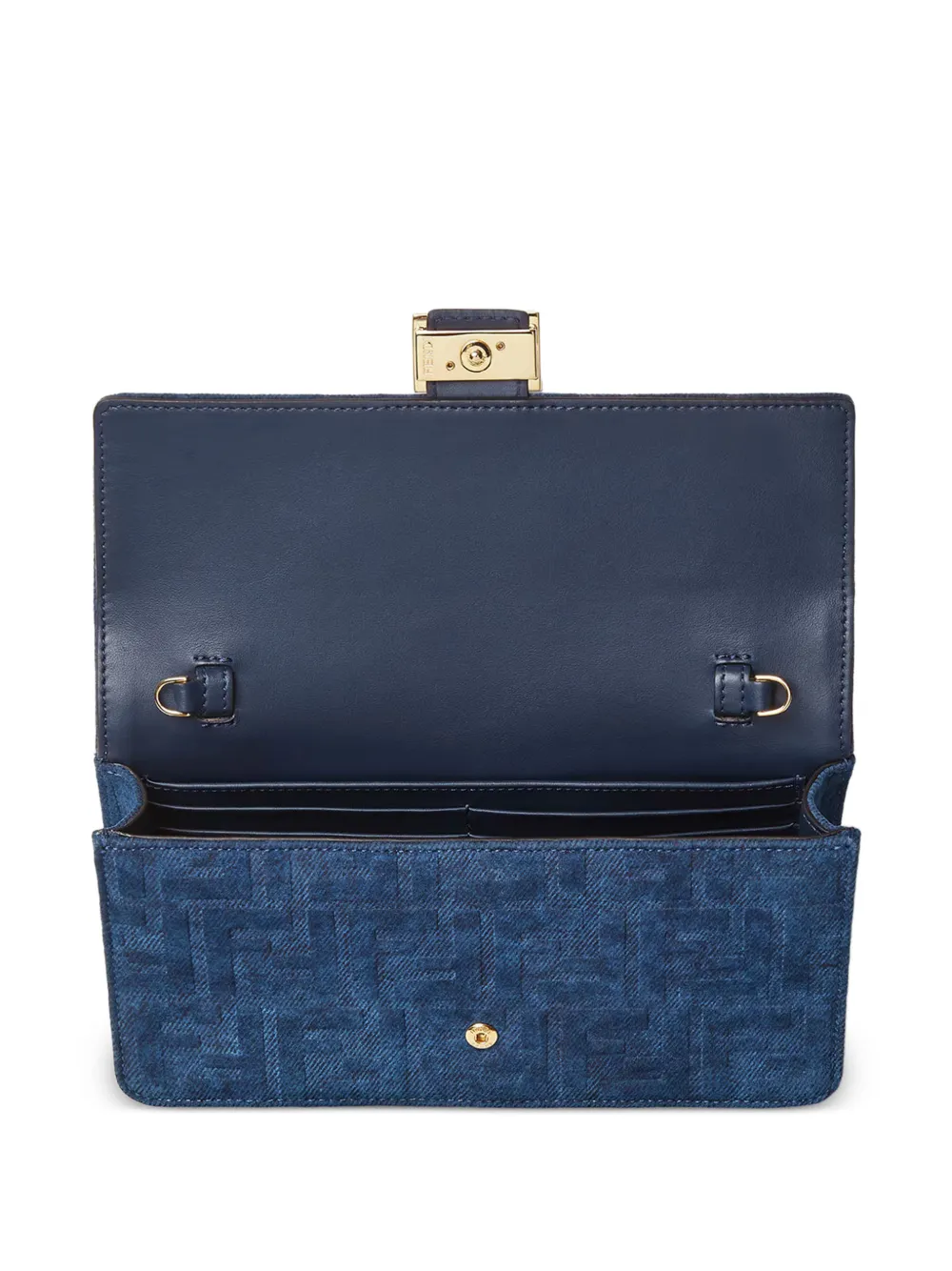 FENDI Baguette handtas met kettinghengsel Blauw