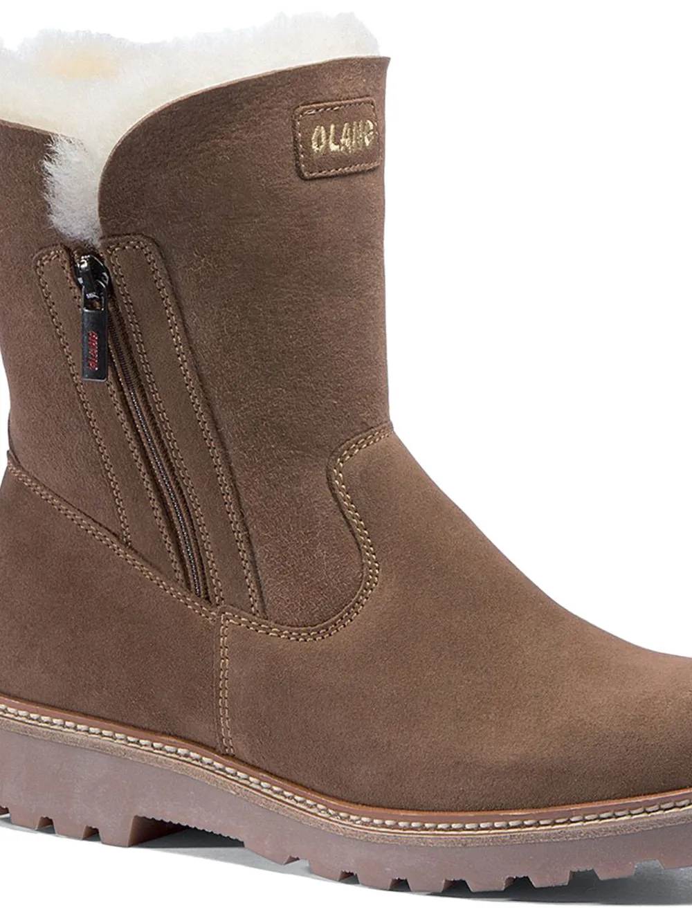 OLANG Agata laarzen met rits Bruin