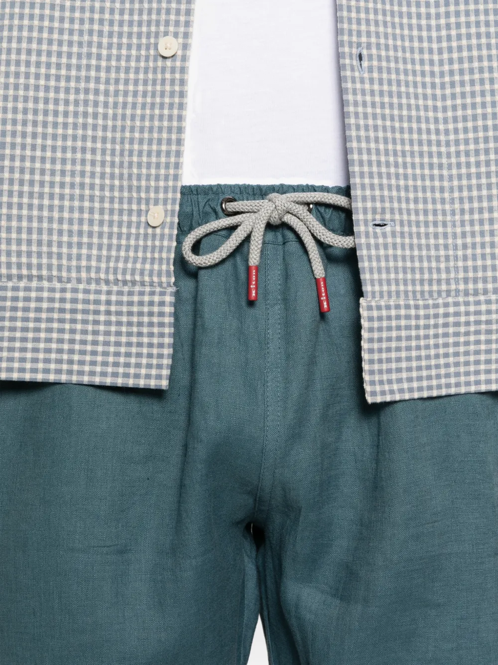 Kiton Shorts met trekkoord Blauw