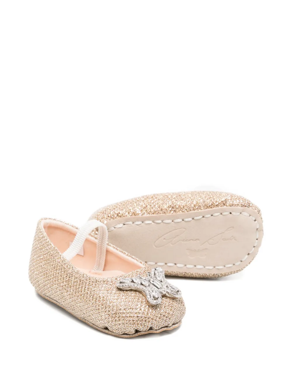 Aruna Seth Ballerina's verfraaid met vlinder Goud