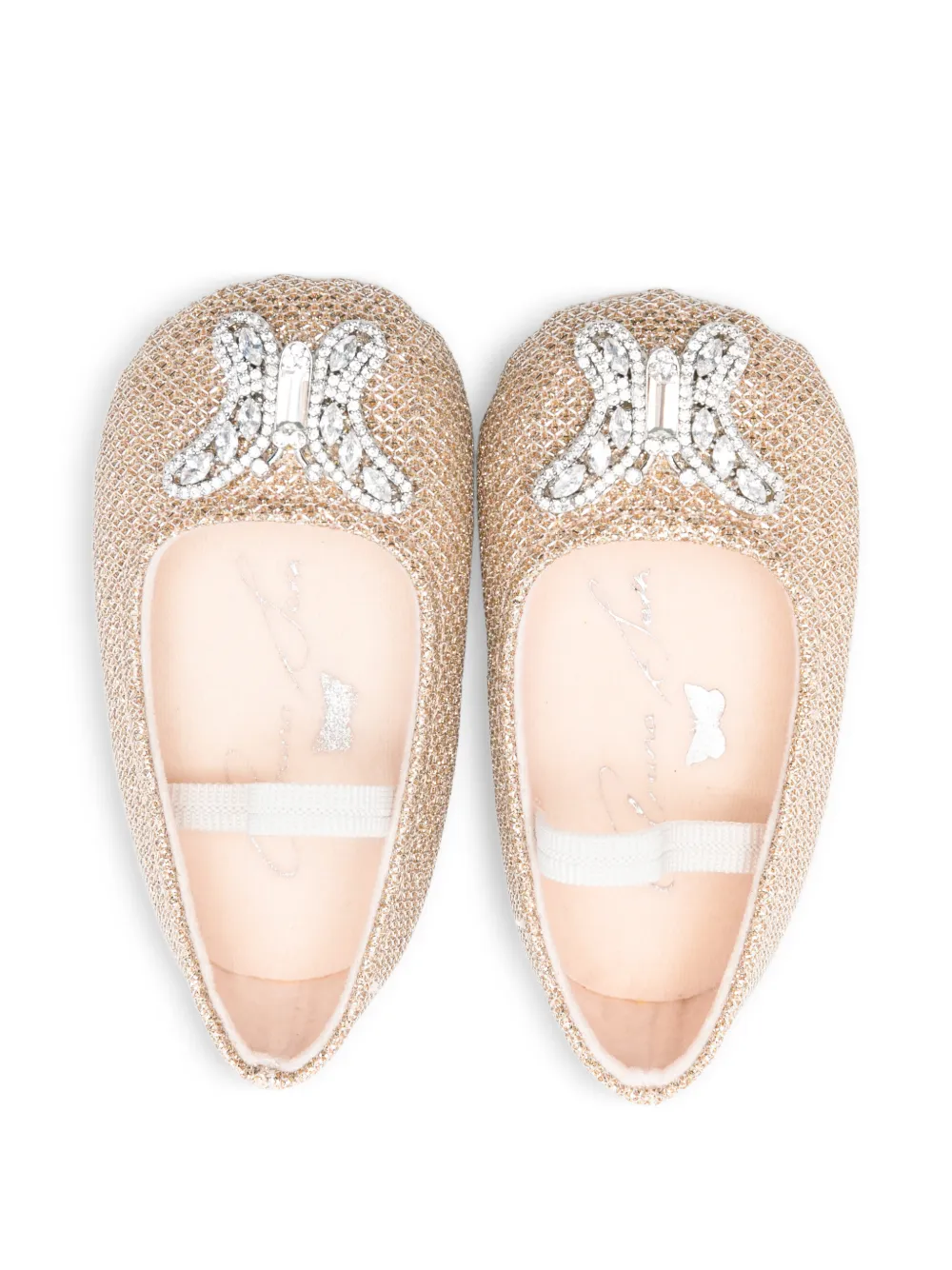 Aruna Seth Ballerina's verfraaid met vlinder Goud