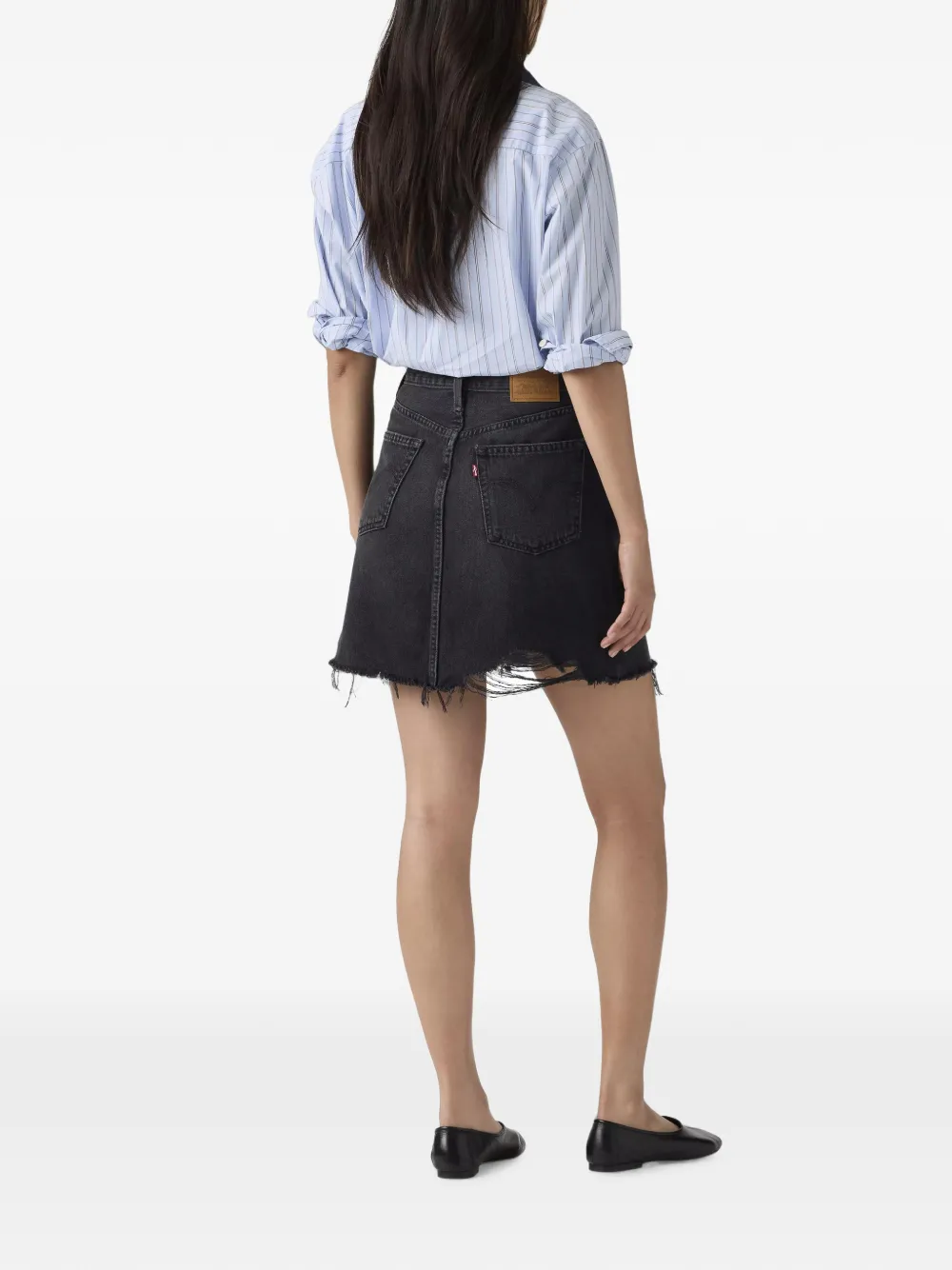 Levi's Deconstructed gerafelde mini-rok Zwart