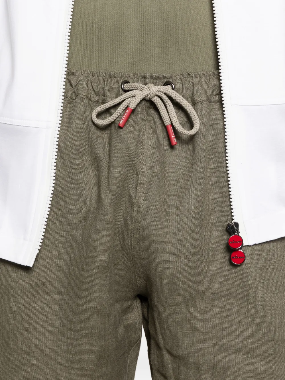 Kiton Shorts met trekkoord Groen
