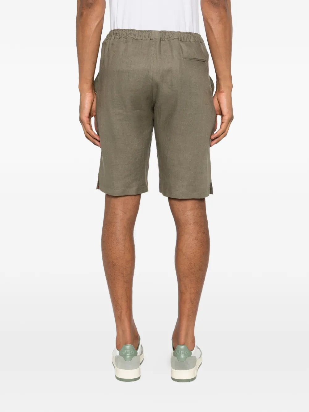 Kiton Shorts met trekkoord Groen