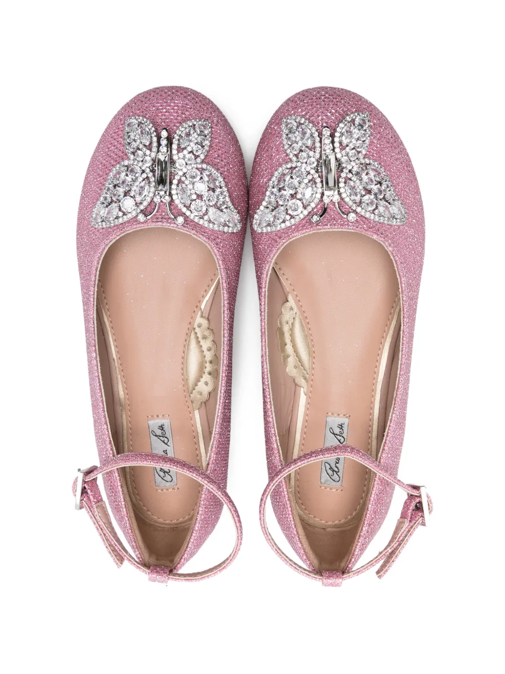 Aruna Seth Ballerina's verfraaid met vlinder Roze