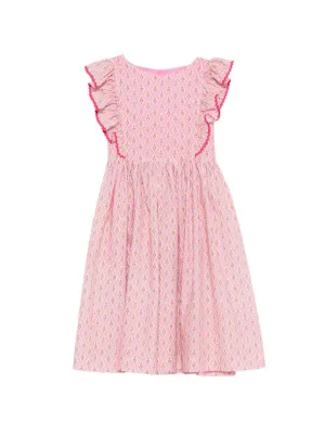 KIDIWI スモッキング ギンガムチェック ワンピース | レッド | FARFETCH JP