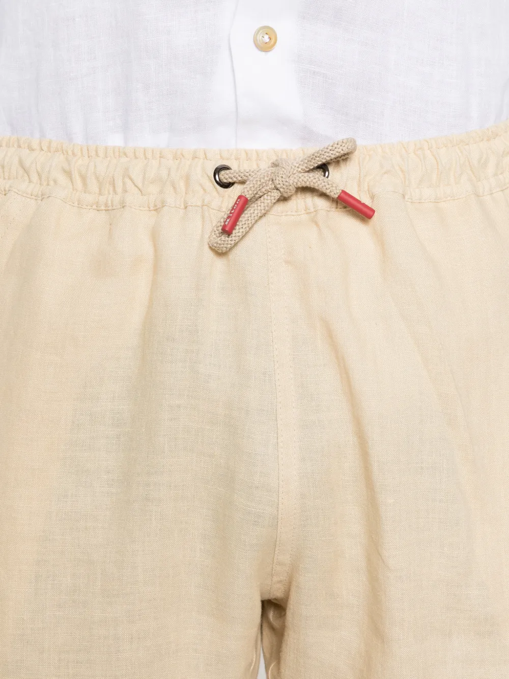 Kiton Shorts met trekkoord Beige
