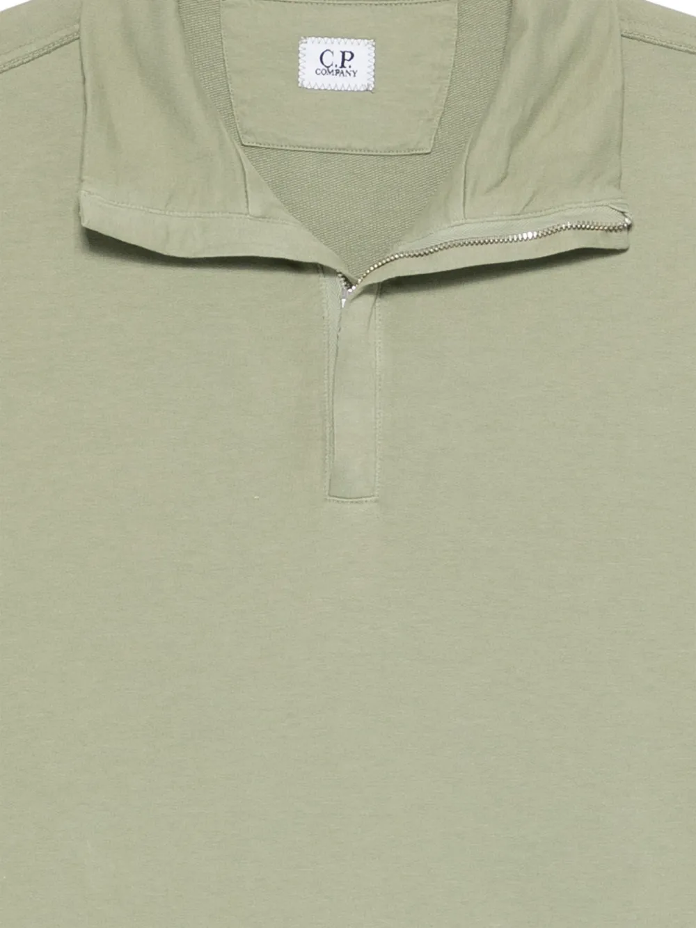 C.P. Company Fleece sweater met halve rits Groen