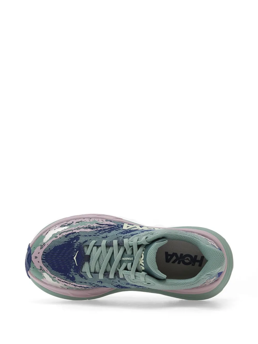 HOKA Sneakers met print Groen