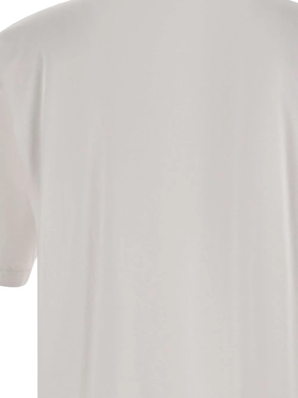ASPESI Grafisch T-shirt met ronde hals Wit