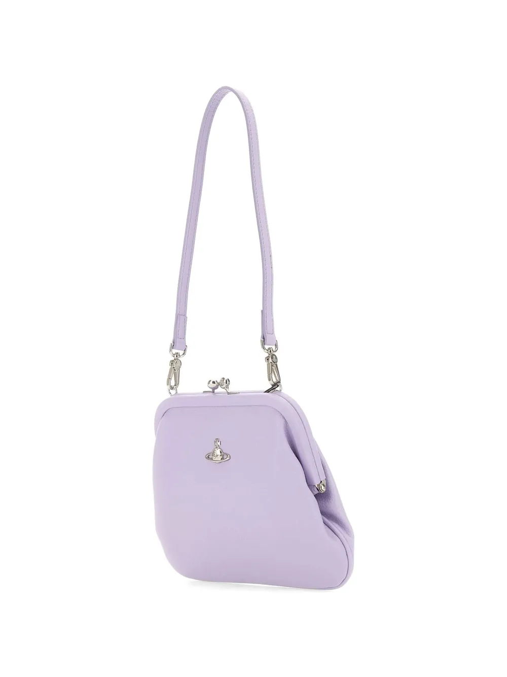 Orb trapeze clutch bag
