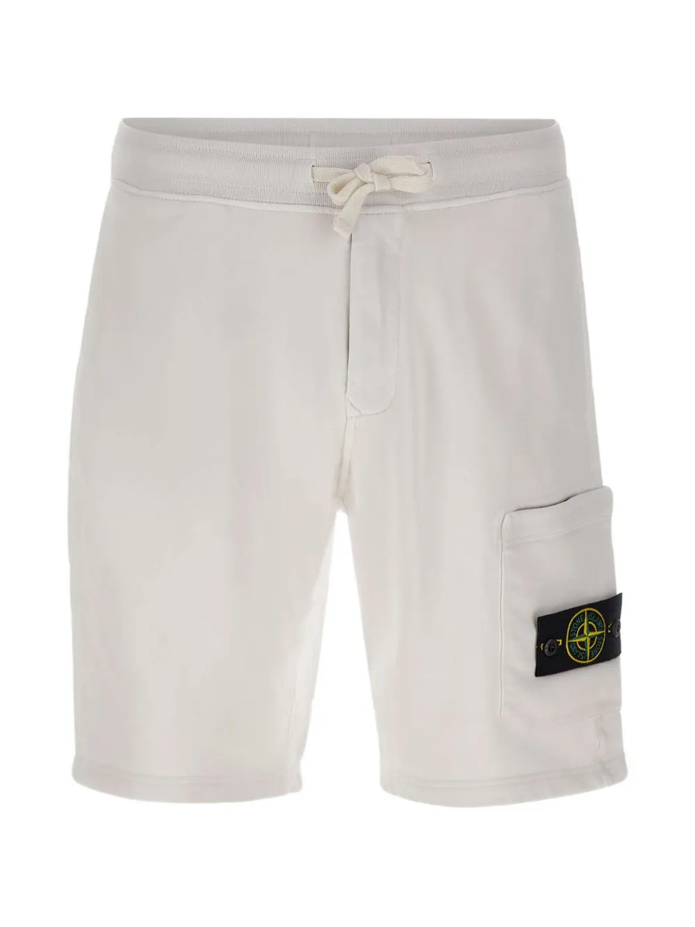 Stone Island badge pocket organic cotton shorts - Bianco