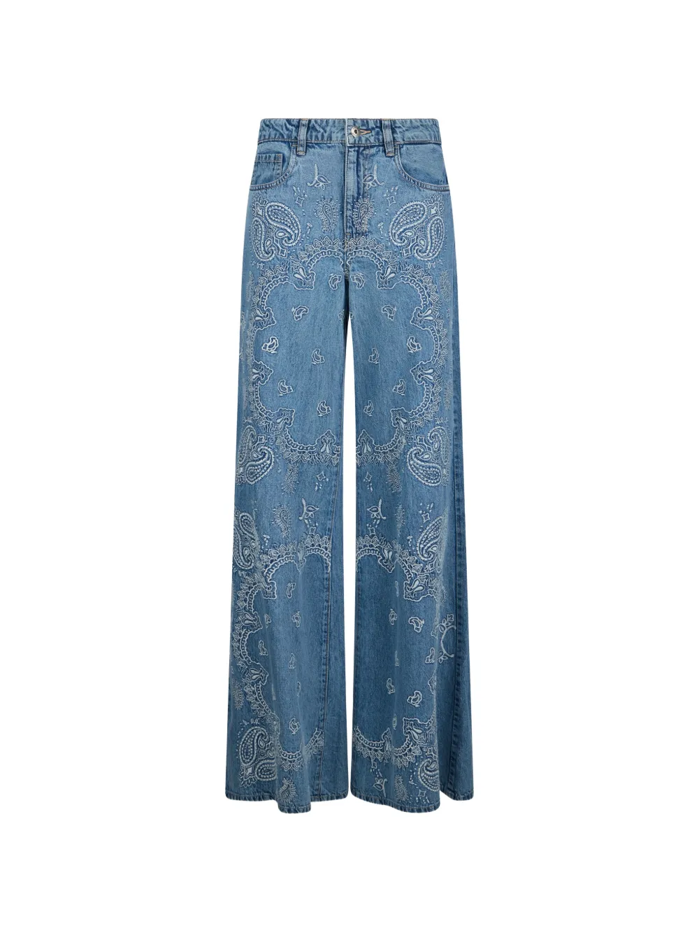 LIU JO embroidery flared jeans - Blu