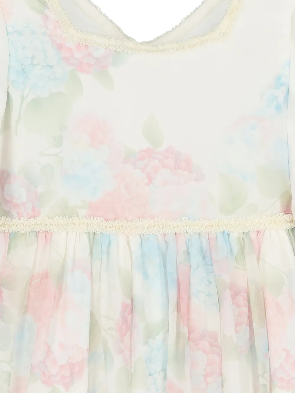 Patachou Chiffon jurk met bloemenprint Wit