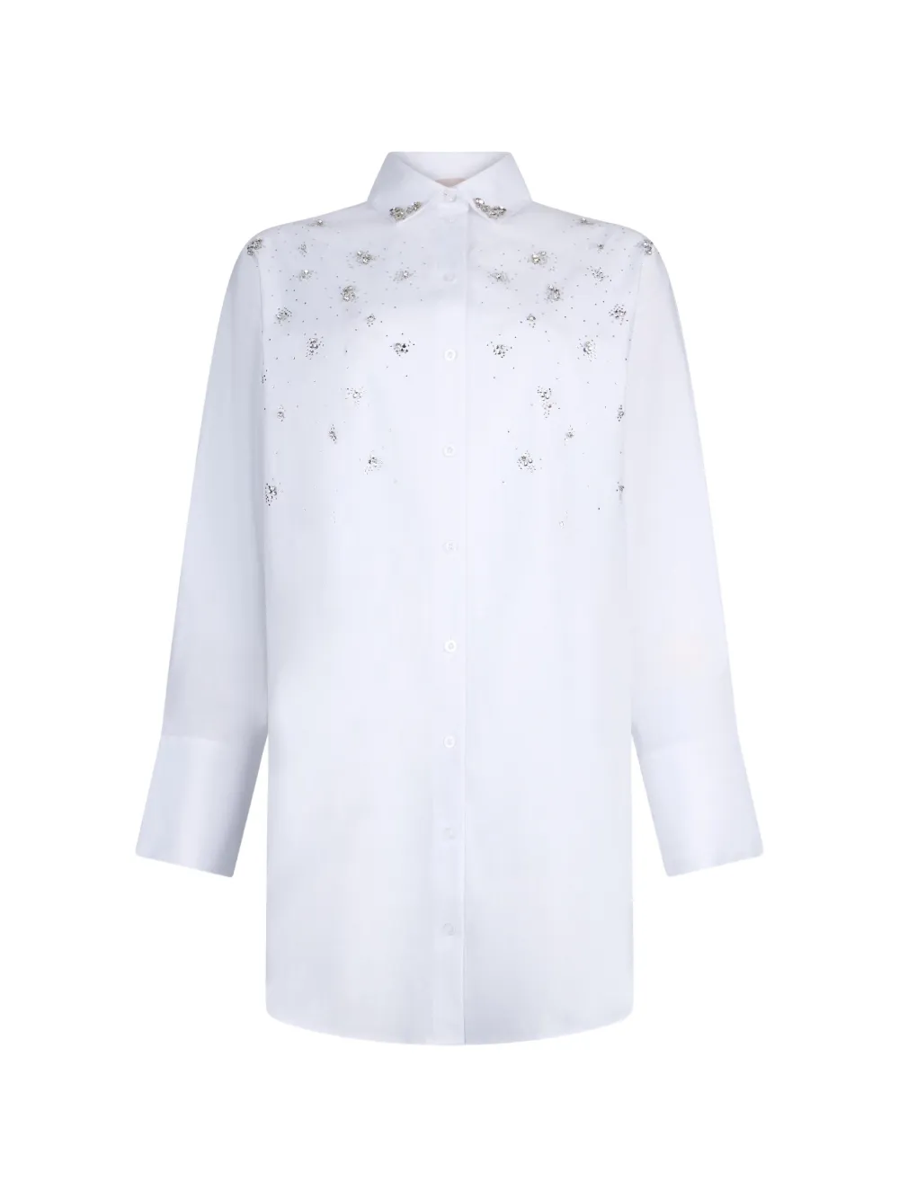 LIU JO bejewelled shirt dress - Bianco