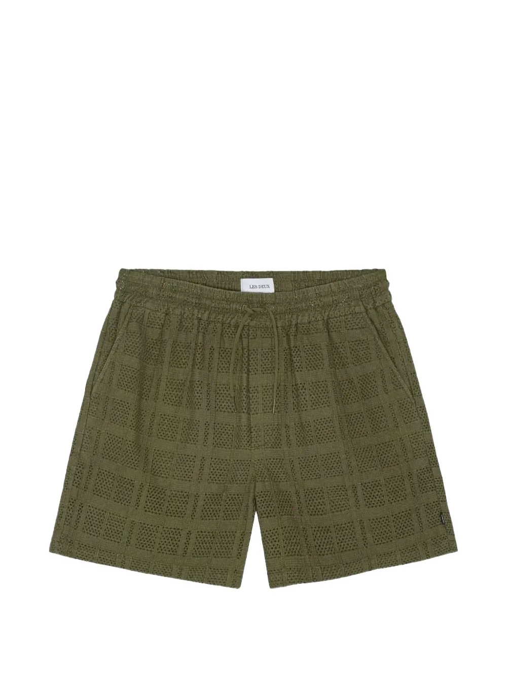 Les Deux drawstring open-work deck shorts - Verde