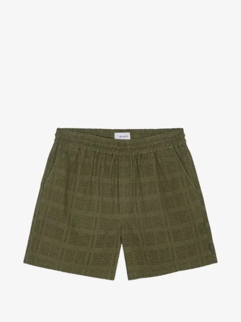 Les Deux drawstring open-work deck shorts