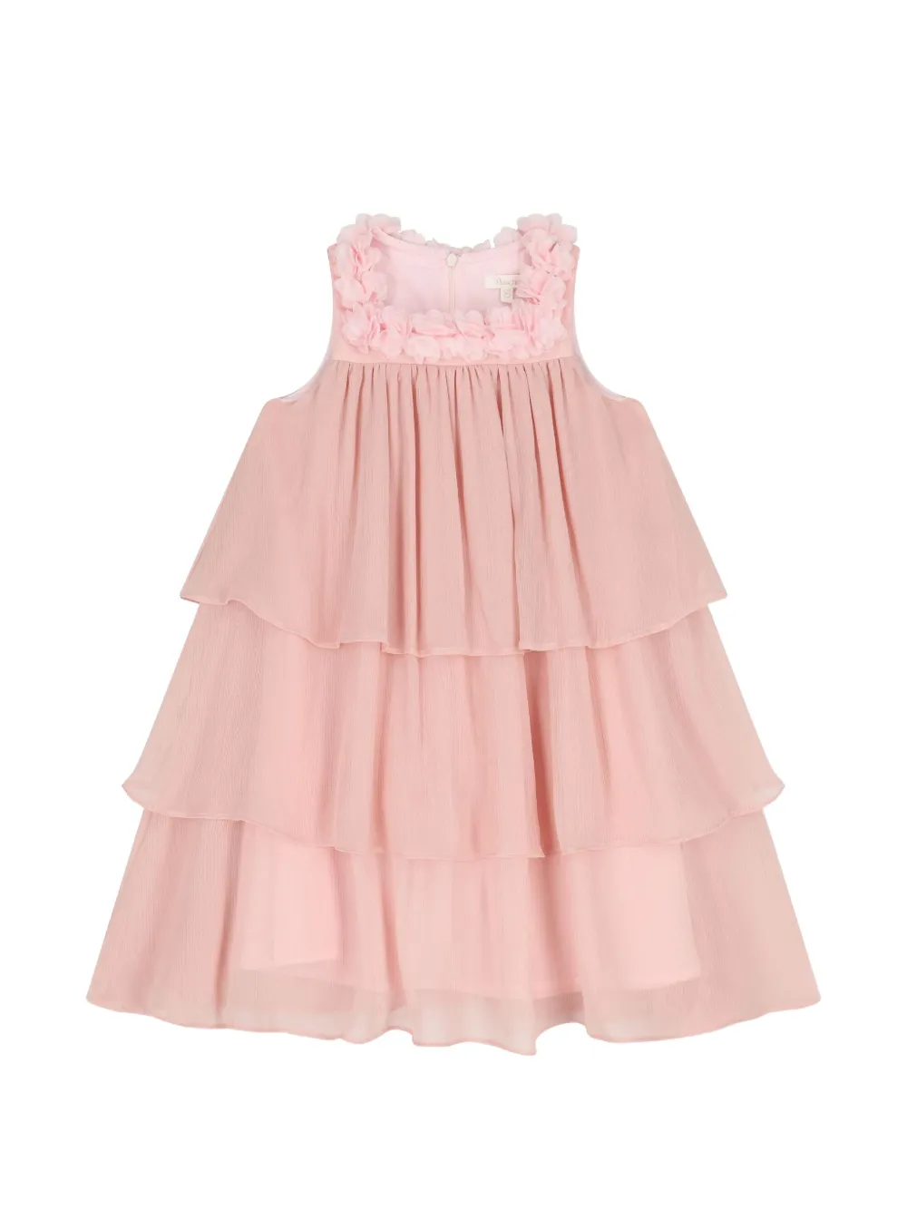 Patachou Abito con ruches e applicazioni floreali - Rosa