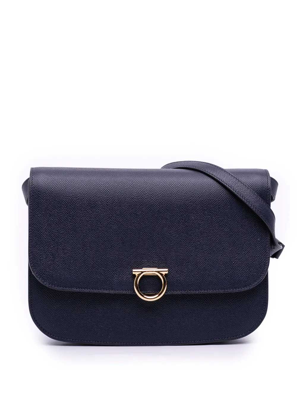 Ferragamo Pre-Owned 2010-2026 Leather Gancini Flap crossbody bag - Blu